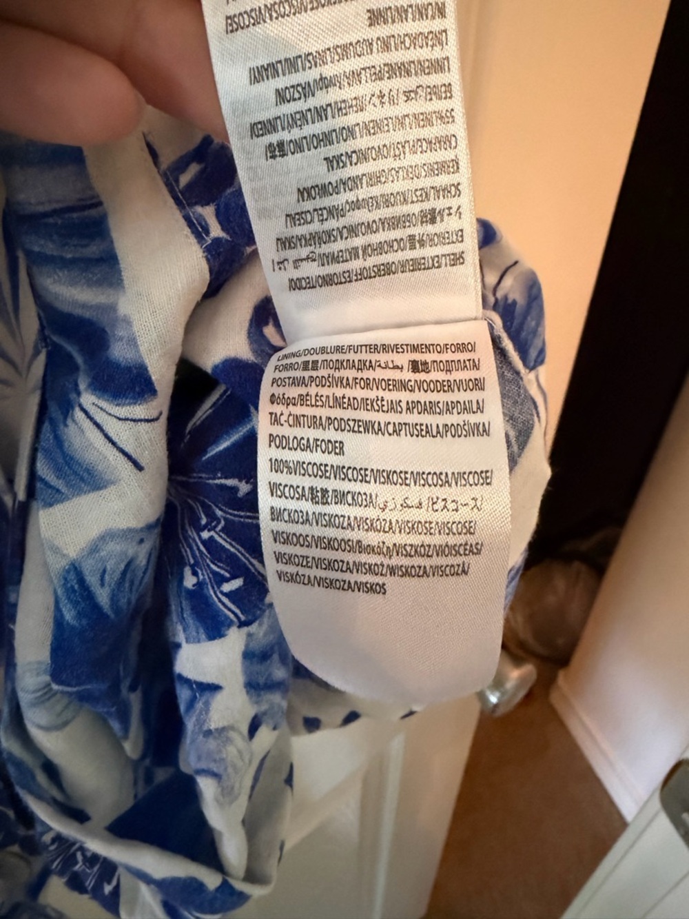 FARM Rio Blue and White Floral Midi Dress - Picture 3 of 6